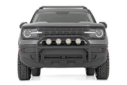 Nudge Bar with 4-Inch Chrome Series Round LEDs for Bronco Sport, view 3, Rough Country 51044
