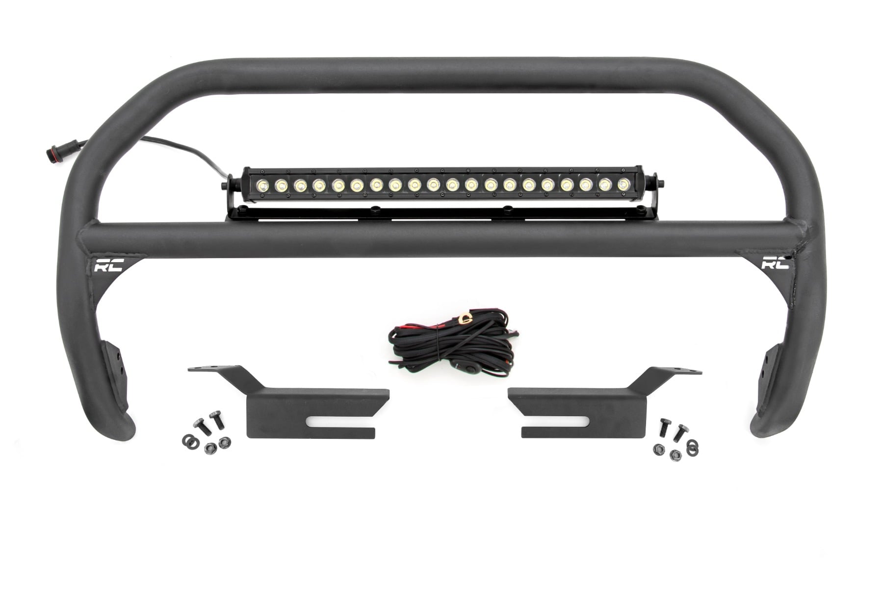 Rough Country Nudge Bar with 20-Inch Black Series LED Bar for Ford Bronco