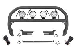 Nudge Bar with 4-Inch Chrome Series Round LEDs for Ford Bronco, Rough Country 51049