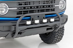 Nudge Bar with 3-Inch Wide-Angle Osram LEDs for Ford Bronco, view 2, Rough Country 51050