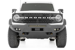 Front Bumper with 20 Inch DRL Light Bar for Ford Bronco 4WD, view 2, Rough Country 51074