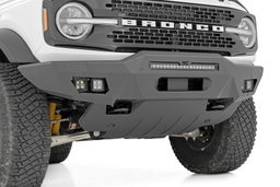 Front Bumper with 20 Inch Light Bar and Fog Pods for Ford Bronco, view 5, Rough Country 51076
