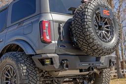 Rear Bumper with 6 Inch and 2 Inch Spot LEDs for Ford Bronco, view 6, Rough Country 51092