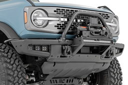 High Winch Mount, 12000-Lb Winch and Light Bar for Bronco 4WD, view 3, Rough Country 51098