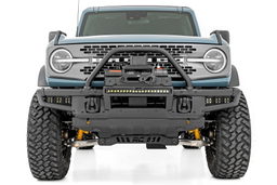 High Winch Mount, 12000-Lb Winch and Light Bar for Bronco 4WD, view 5, Rough Country 51098