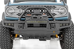High Winch Mount, 12000-Lb Winch and Light Bar for Bronco 4WD, view 6, Rough Country 51098