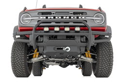 OE Bumper Nudge Bar with 4-Inch Round LEDs for Ford Bronco, view 5, Rough Country 51104
