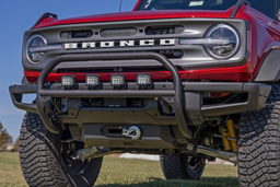 OE Bumper Nudge Bar with 4-Inch Round LEDs for Ford Bronco, view 6, Rough Country 51104