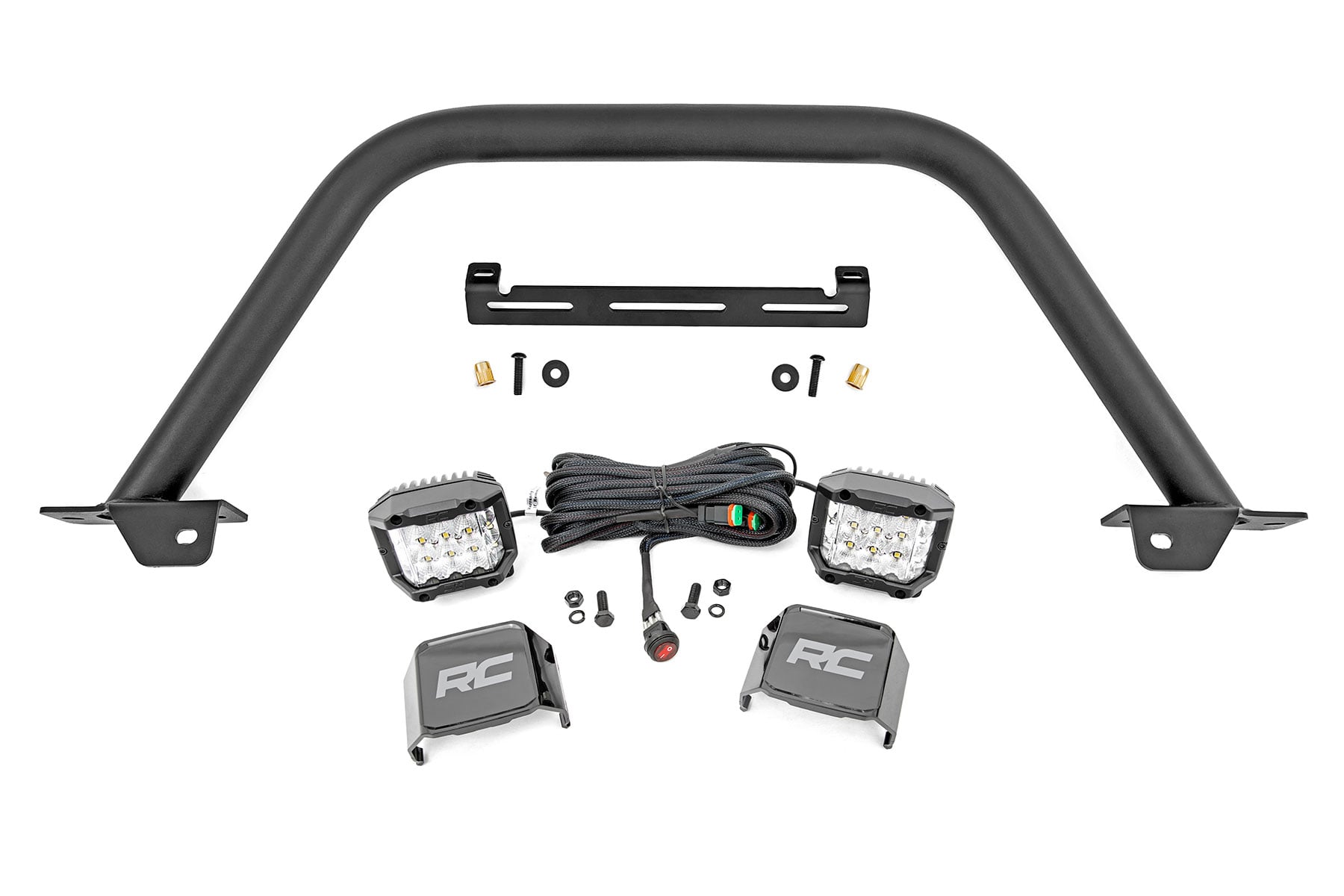 Rough Country Safari Bar with 3-Inch Osram LEDs for Ford Bronco 4WD