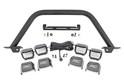 Four 3-Inch Osram LEDs and Safari Bar for Ford Bronco 4WD (2021–2025), Rough Country 51115