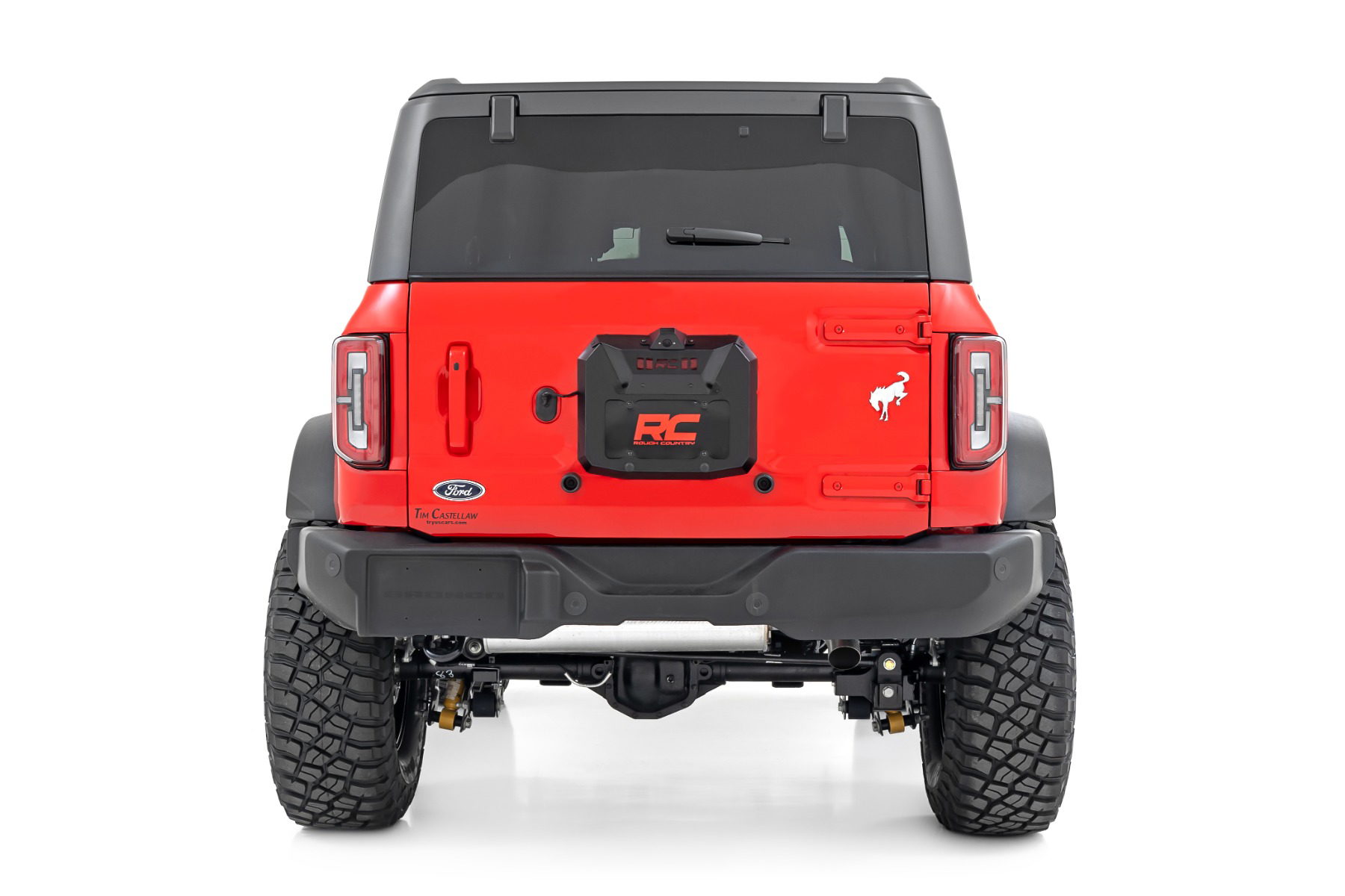 Spare Tire Carrier Delete Kit for 2021–2025 Ford Bronco 4WD, Rough Country 51125