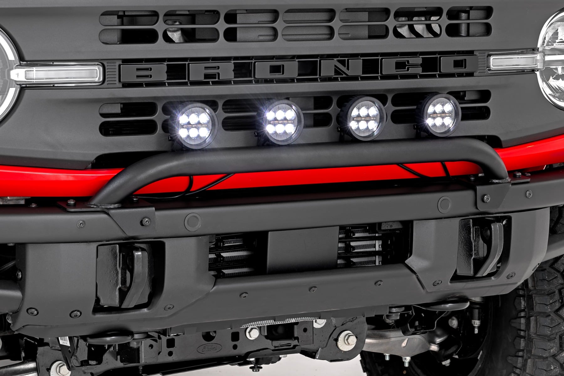 Rough Country Black Series LED Light Bar Mount for Ford Bronco 4WD
