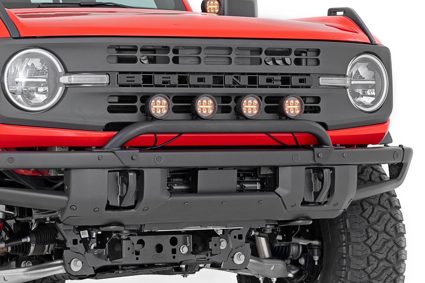 Black Series LED Light Bar Mount for Ford Bronco 4WD (2021-2025), Rough Country 51136