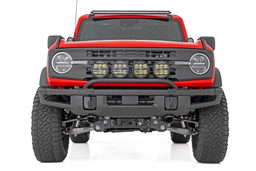 Light Bar Mount with 6.5-Inch Halo LEDs for Ford Bronco 4WD, view 3, Rough Country 51137