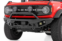 Tubular Front Bumper with Hoop for 2021-2025 Ford Bronco 4WD, view 2, Rough Country 51200A