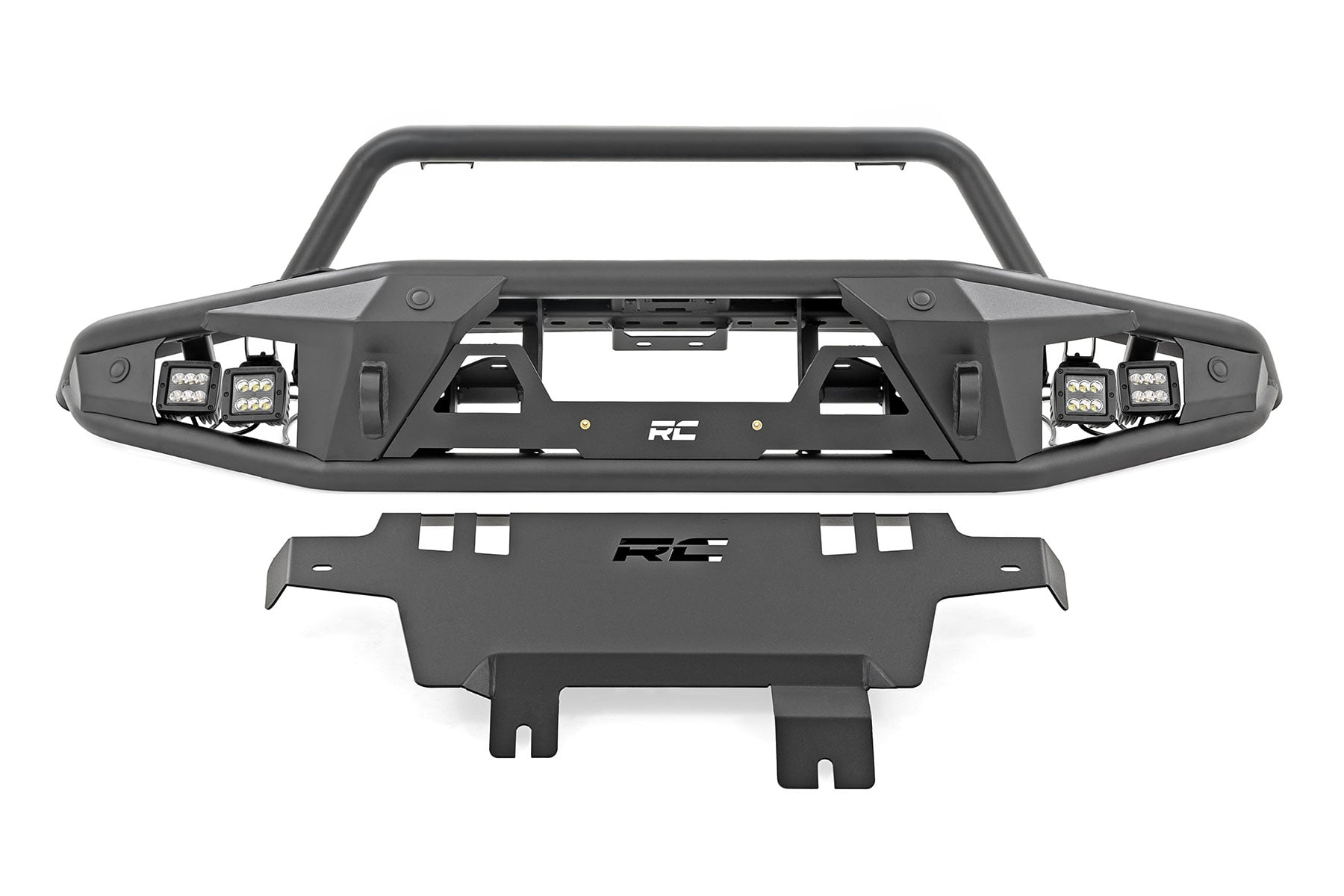 Tubular Front Bumper with Hoop for 2021-2025 Ford Bronco 4WD, Rough Country 51200A