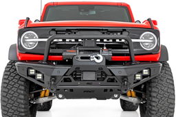 Tubular Winch-Ready Front Bumper for 2021-2025 Ford Bronco 4WD, view 3, Rough Country 51205