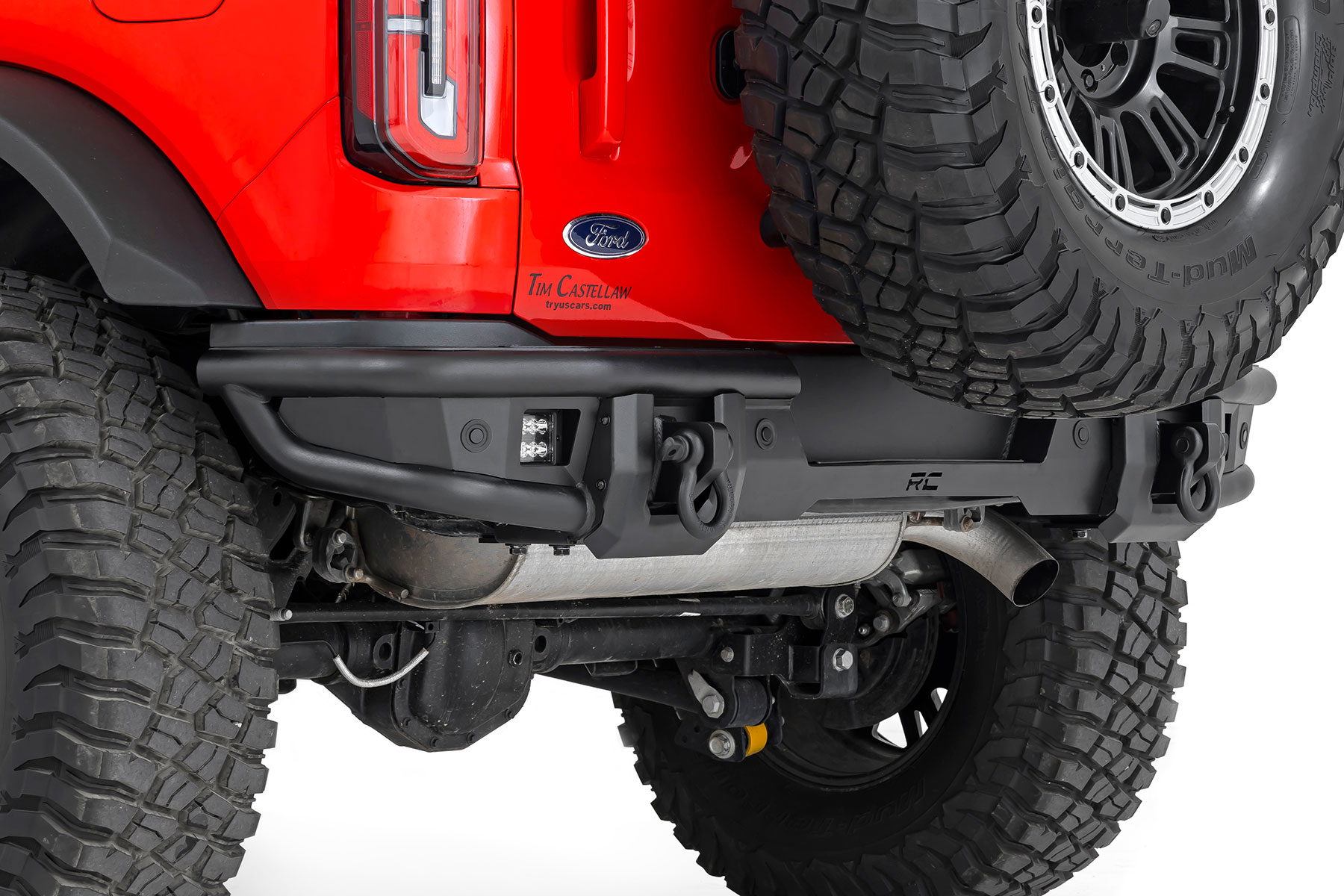 Tubular Rear Bumper for 2021-2025 Ford Bronco 4WD — Rough Country 51210 — Rear Bumpers