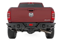 Tubular Rear Bumper with D-Rings and Sensor Inserts, view 2, Rough Country 51213