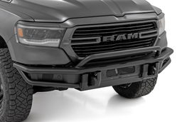 Tubular Front Bumper with Skid Plate for Ram 1500 (2019-2024) shown installed, Rough Country 51214