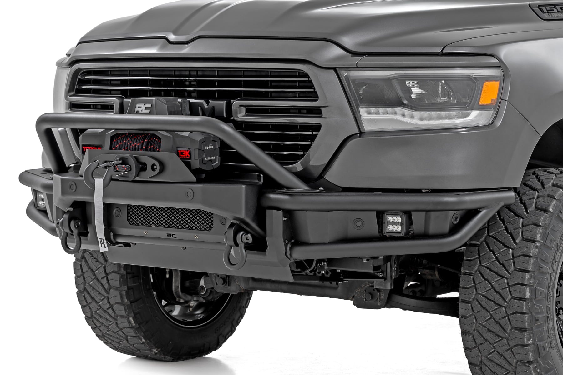 Rough Country Tubular Winch-Tray Front Bumper for Ram 1500