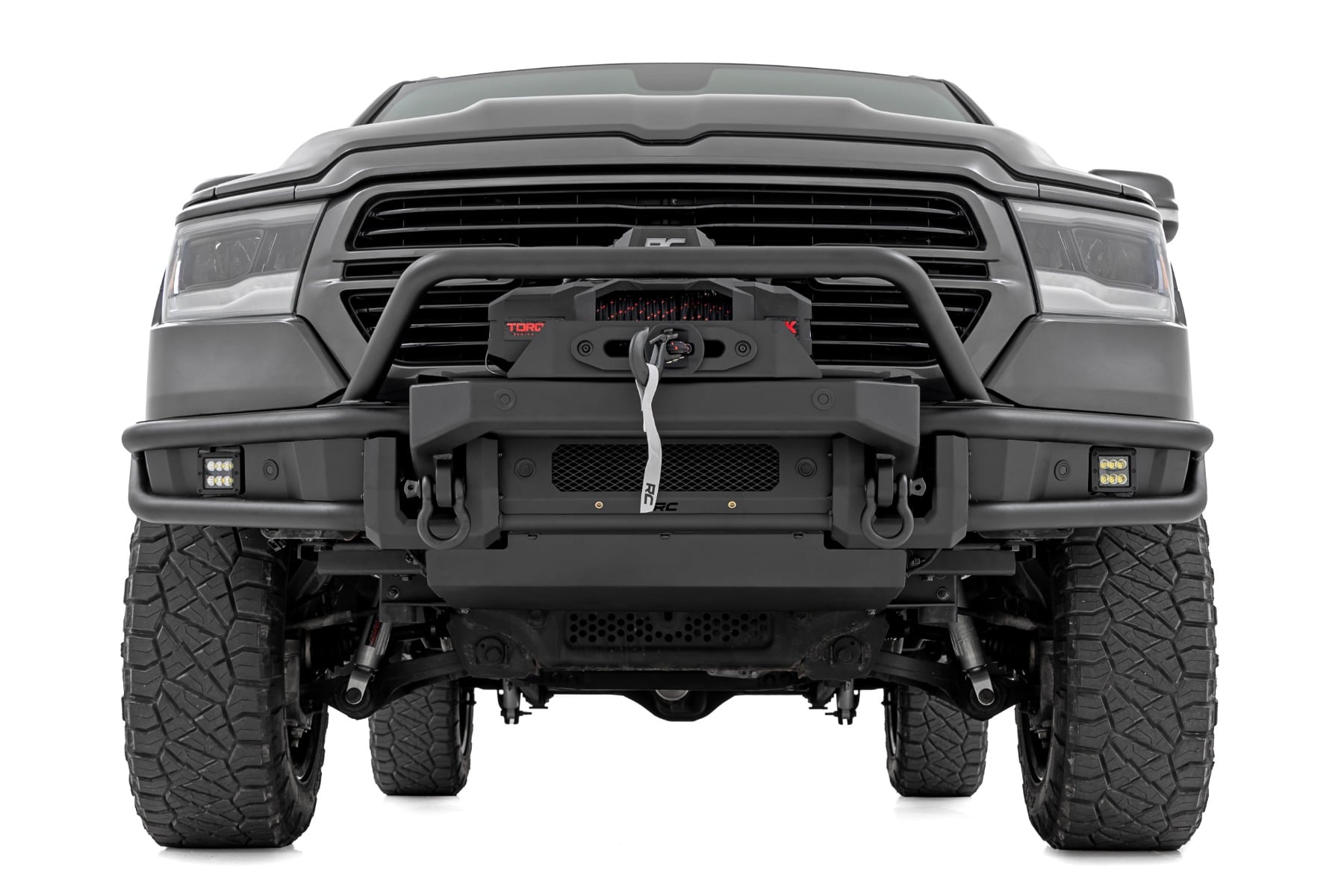 Tubular Winch-Tray Front Bumper for Ram 1500 (2019-2024), Rough Country 51214W