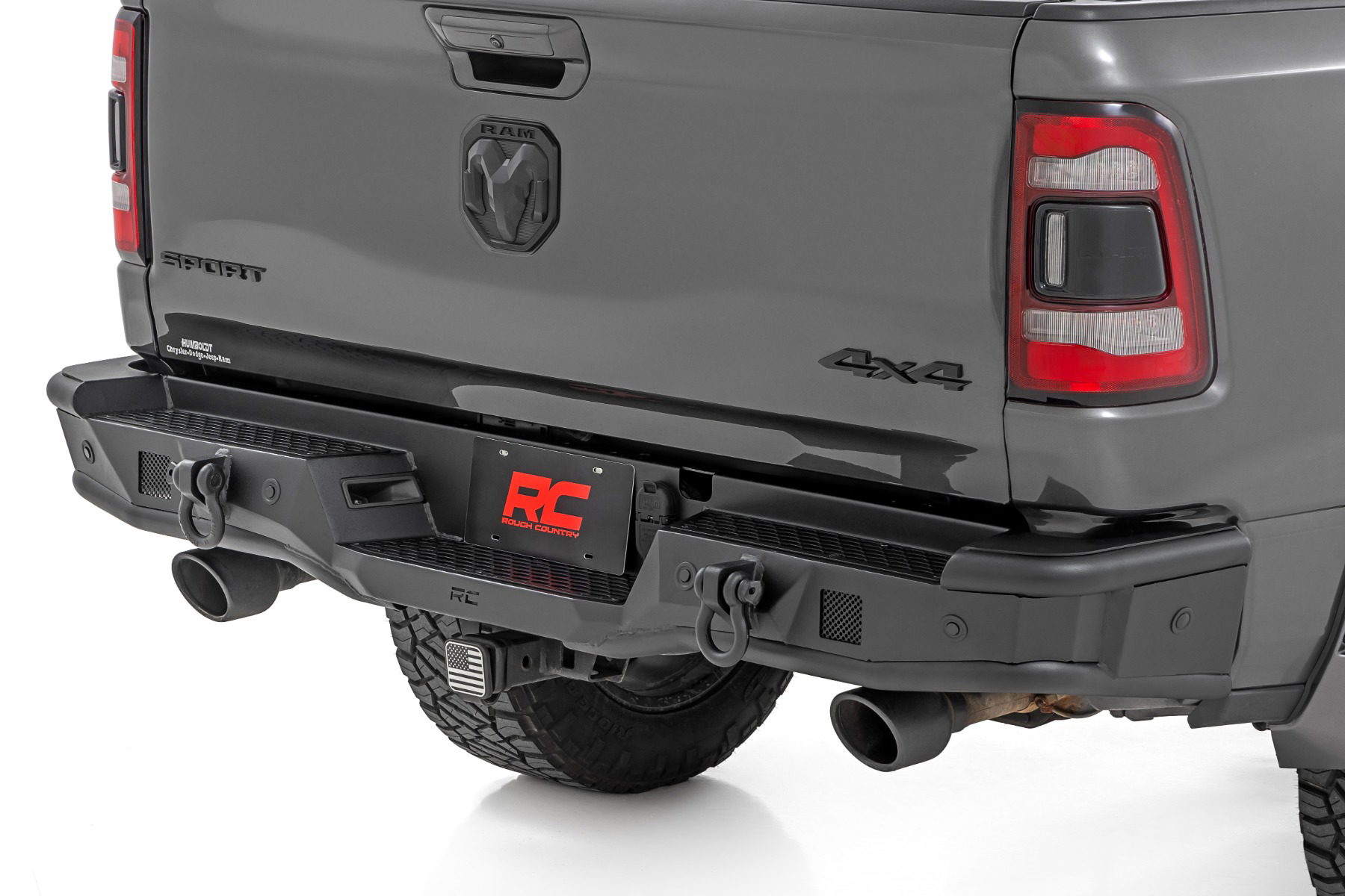 Tubular Rear Bumper for Ram 1500 (2019-2025) — Rough Country 51215 — Rear Bumpers