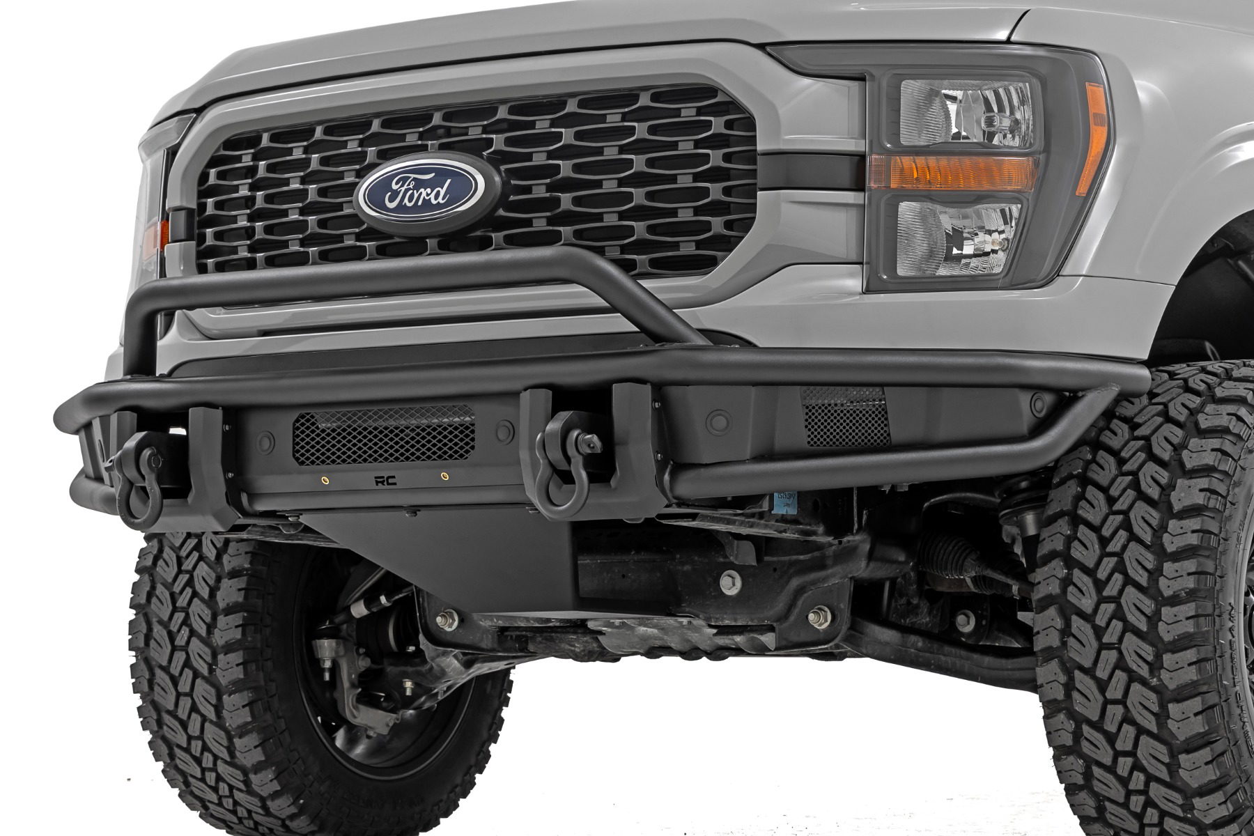 Rough Country Tubular Front Bumper with Skid Plate for F-150