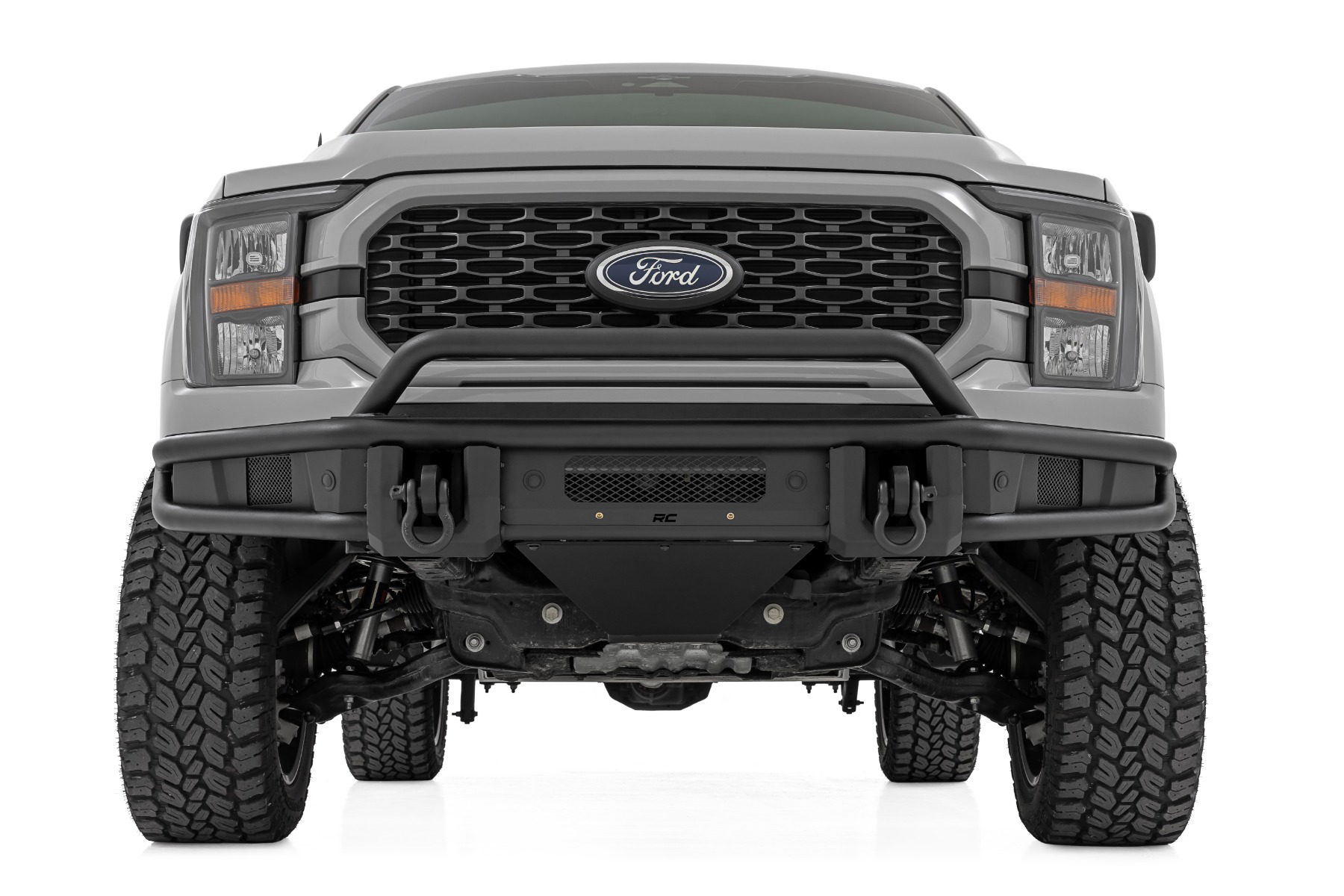 Tubular Front Bumper with Skid Plate for F-150 (2021-2023), Rough Country 51216