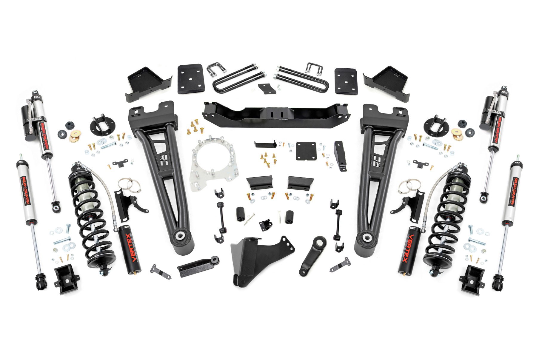 6-Inch Vertex Coilover Lift Kit for Ford Super Duty 4WD (2017–2022) with Vertex Rear Coilovers, Rough Country 51259