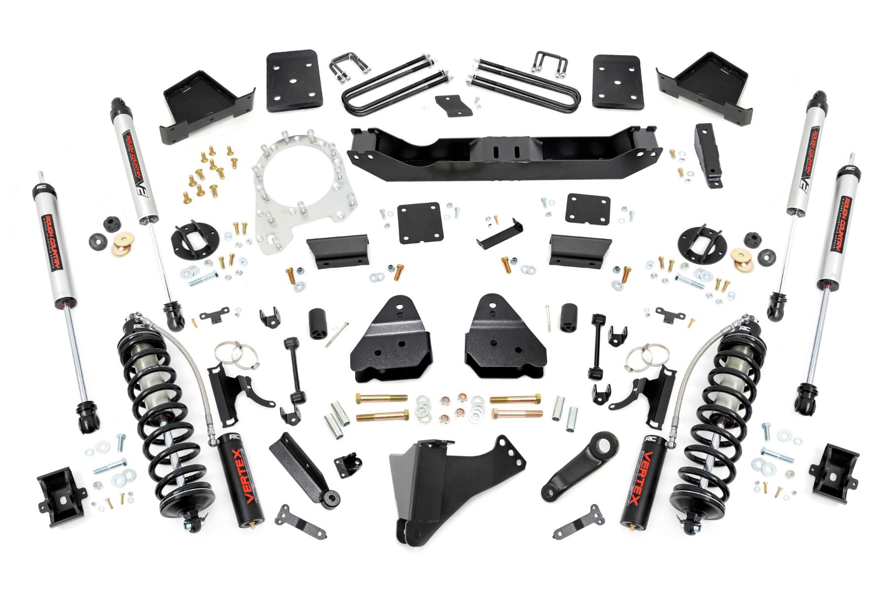 6-Inch Lift Kit with Vertex Coilovers for Super Duty 4WD (2017–2022), Part 51356, Rough Country