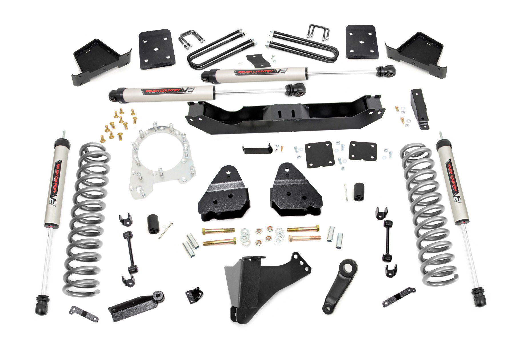 6-Inch Lift Kit with V2 Shocks for F-250/F-350 4WD (2017-2022) for Trucks with Overloads, Rough Country 51770