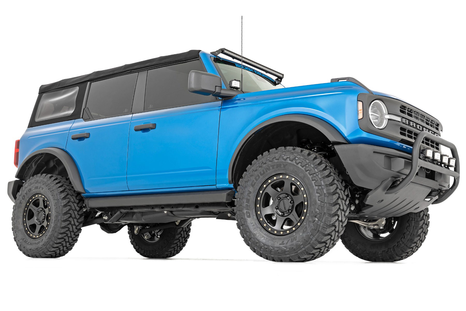 SR2 Aluminum Step Rails for 2021-2025 Ford Bronco 4WD (4-Door), Rough Country 52002