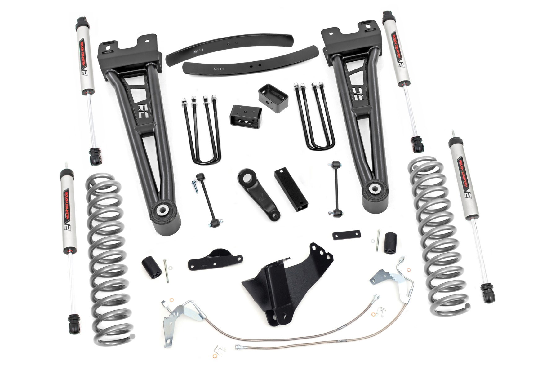 6-Inch Lift Kit with V2 Shocks for Ford Super Duty 4WD (2008–2010) — Part 53870, Rough Country: Lift Kits