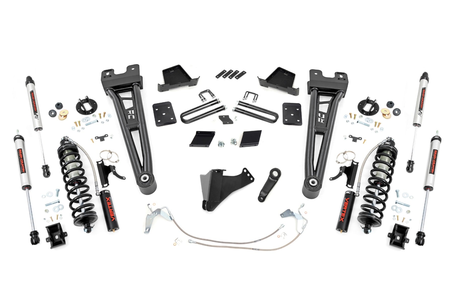 6-Inch Lift Kit with Vertex Coilovers for F-250 4WD (2011–2014) for Trucks with Overloads, Rough Country 54058
