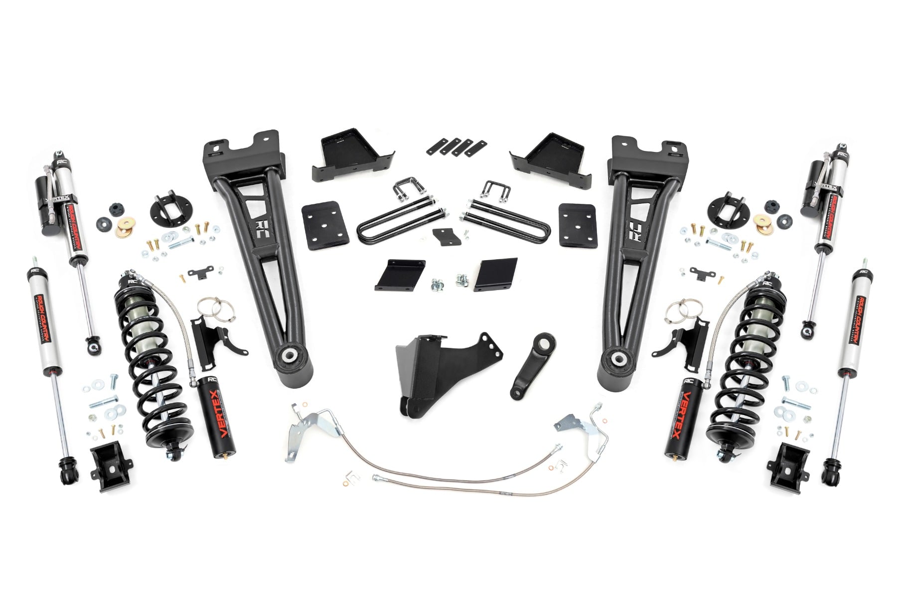 6-Inch Lift Kit with Vertex Coilovers for F-250 4WD (2015–2016) for Trucks with Overloads, Rough Country 54259