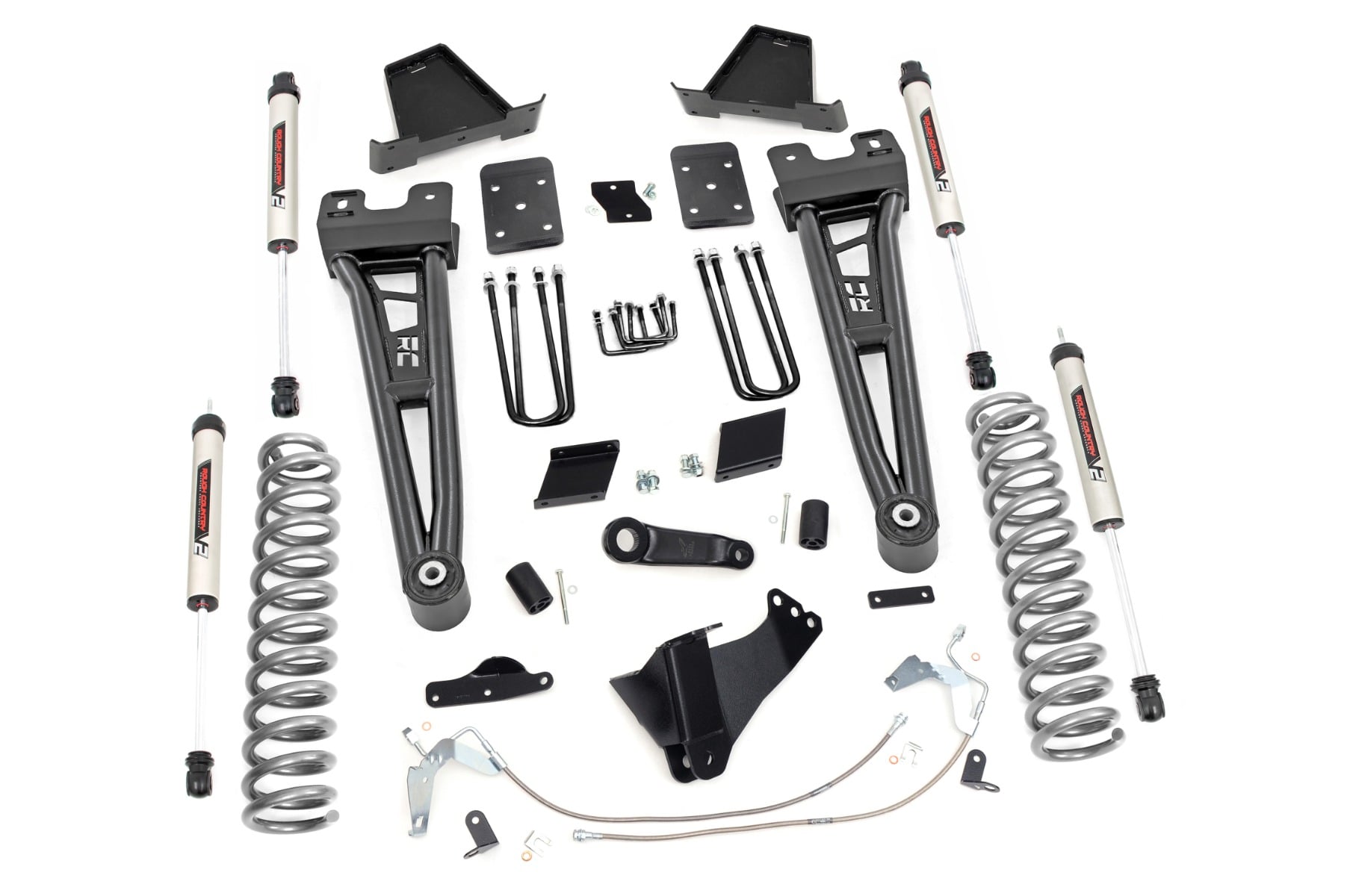 6-Inch Lift Kit with V2 Monotube Shocks for 2015–2016 Ford F-250 4WD, Rough Country 54270