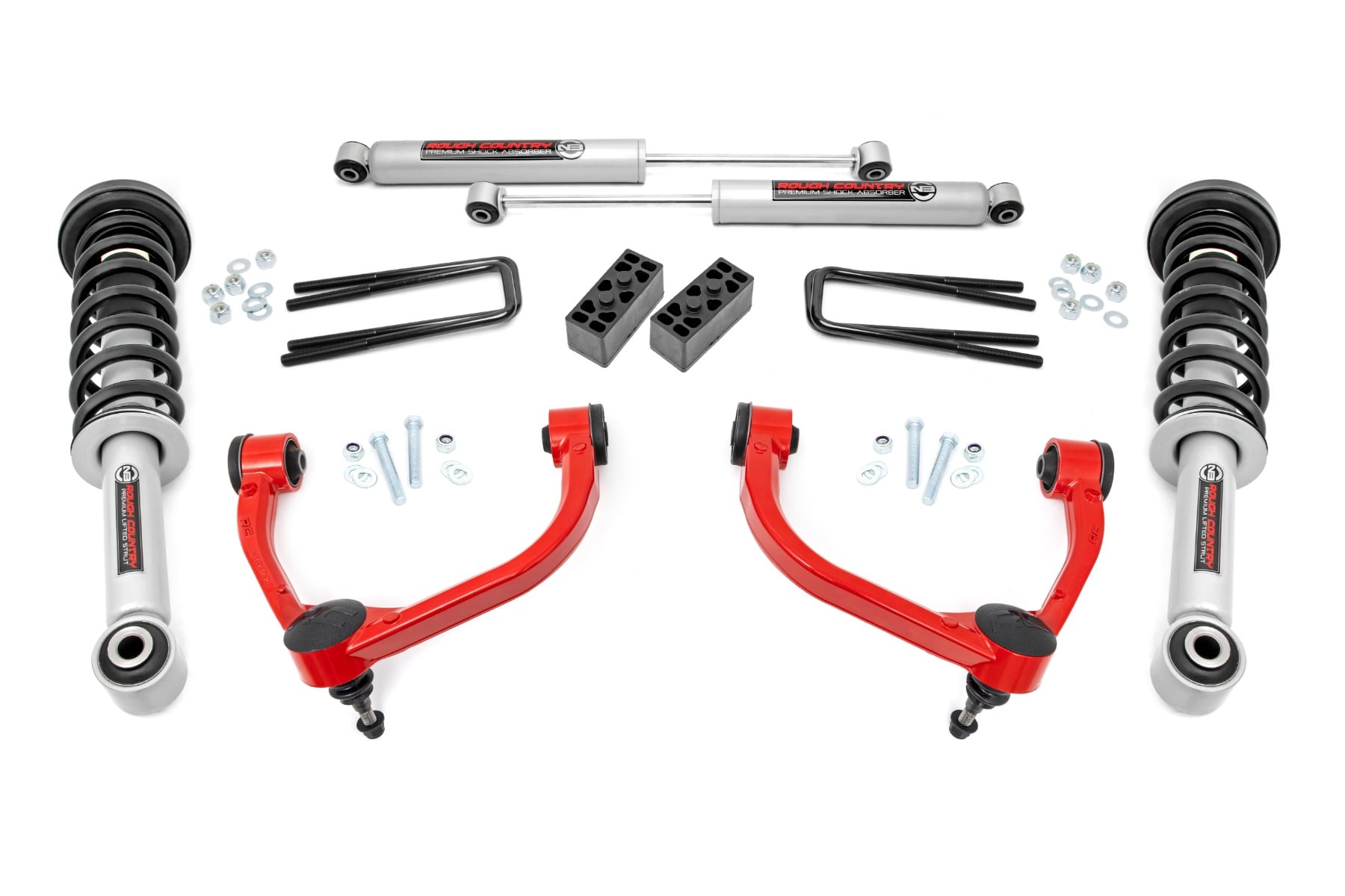 Rough Country 3-Inch Lift Kit with N3 Shocks for 2009–2013 Ford F-150 4WD