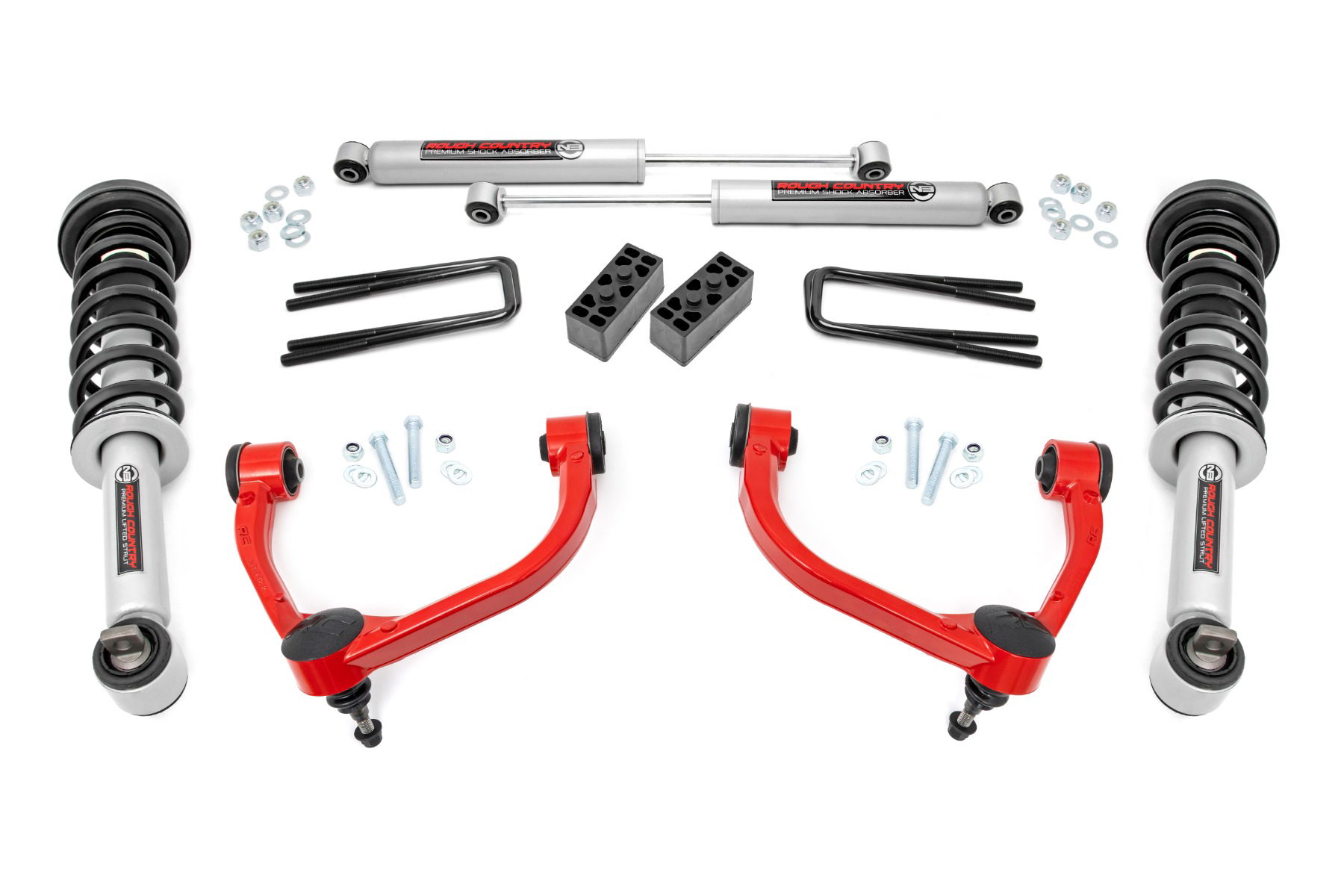 Rough Country 3-Inch Lift Kit with N3 Shocks for 2014–2020 Ford F-150 4WD