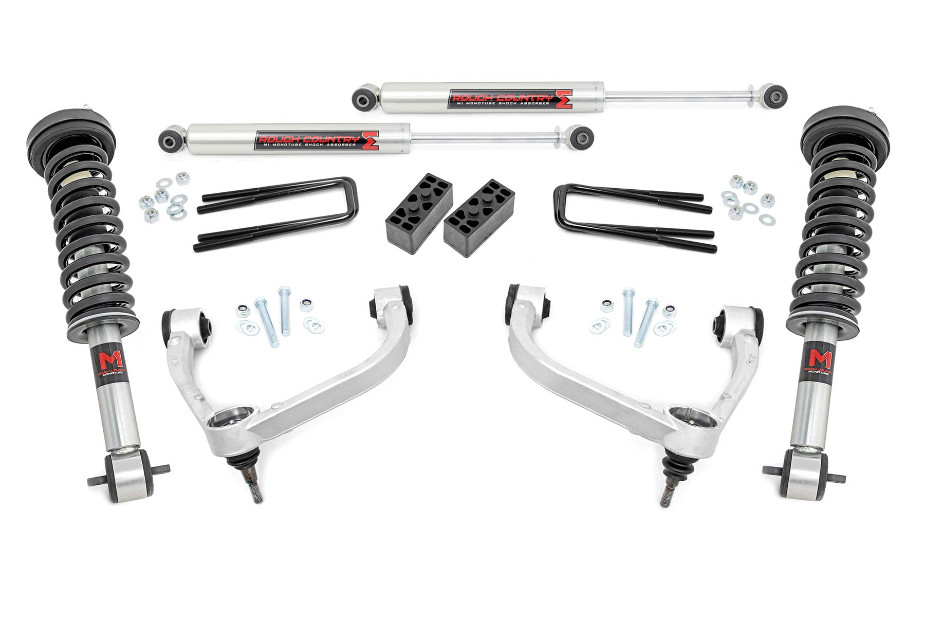 Rough Country 3-Inch Lift Kit with M1 Struts for 2014–2020 Ford F-150 4WD