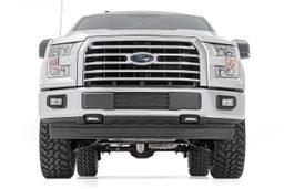 3-Inch Lift Kit with Vertex Shocks for 2014–2020 Ford F-150 4WD, view 3, Rough Country 54550RED