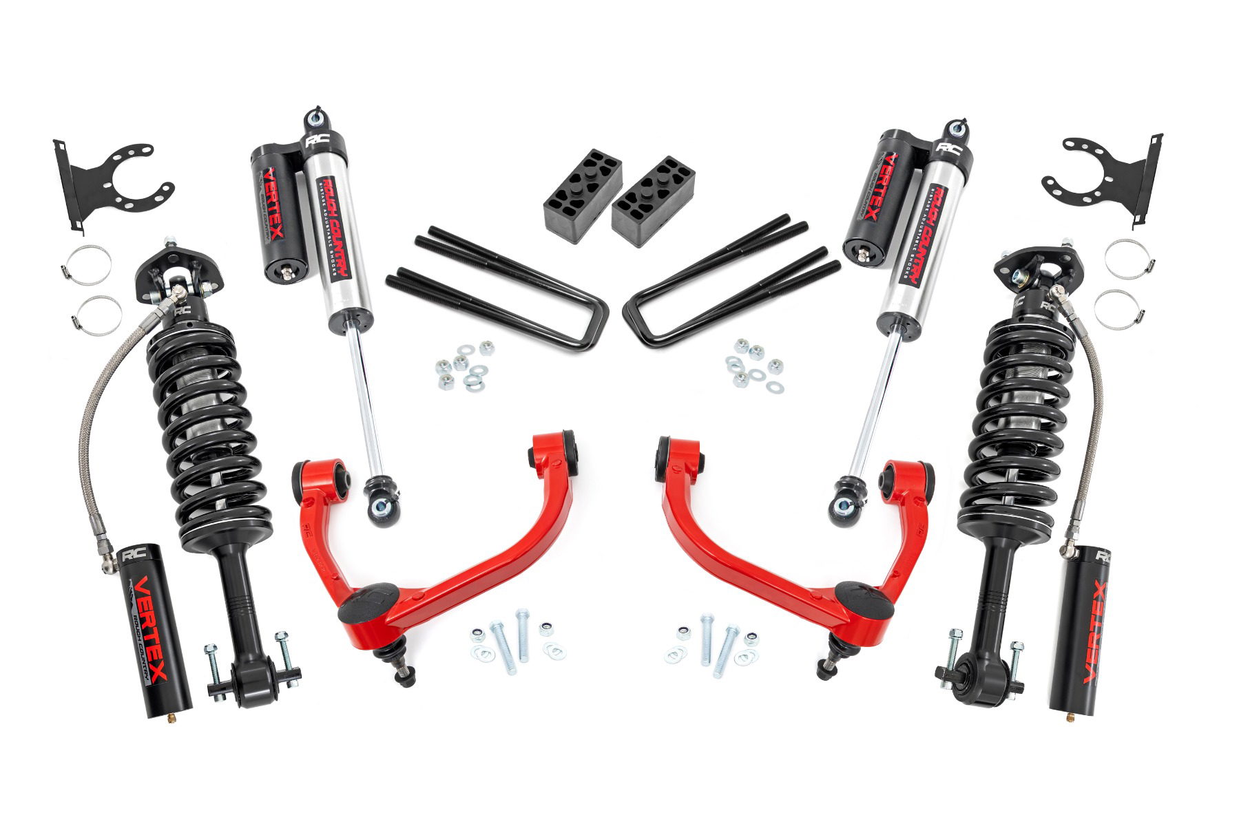 Rough Country 3-Inch Lift Kit with Vertex Shocks for 2014–2020 Ford F-150 4WD