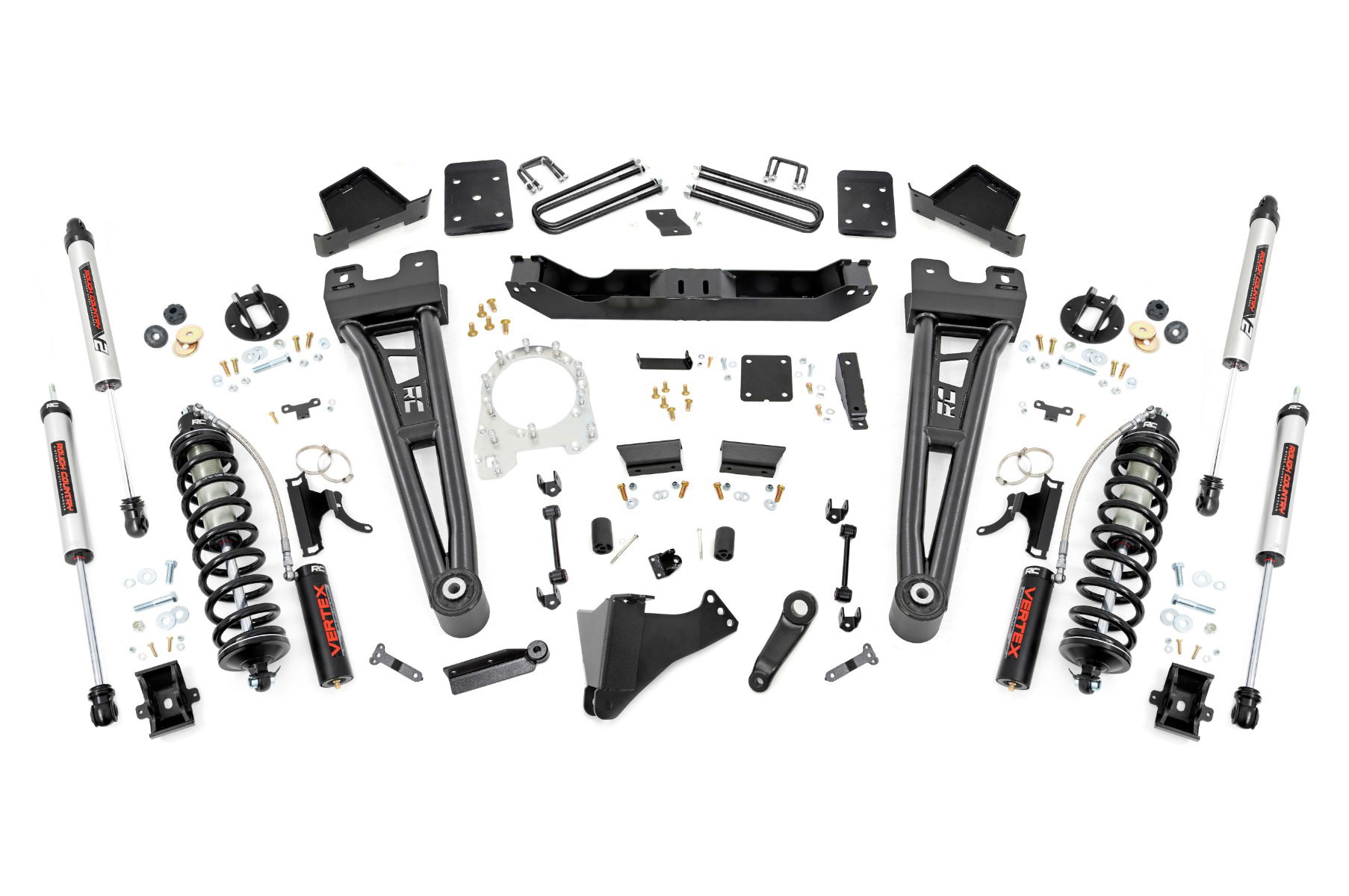 6-Inch Lift Kit with Vertex 2.5 Coilovers for F-250/F-350 4WD, Rough Country 55458