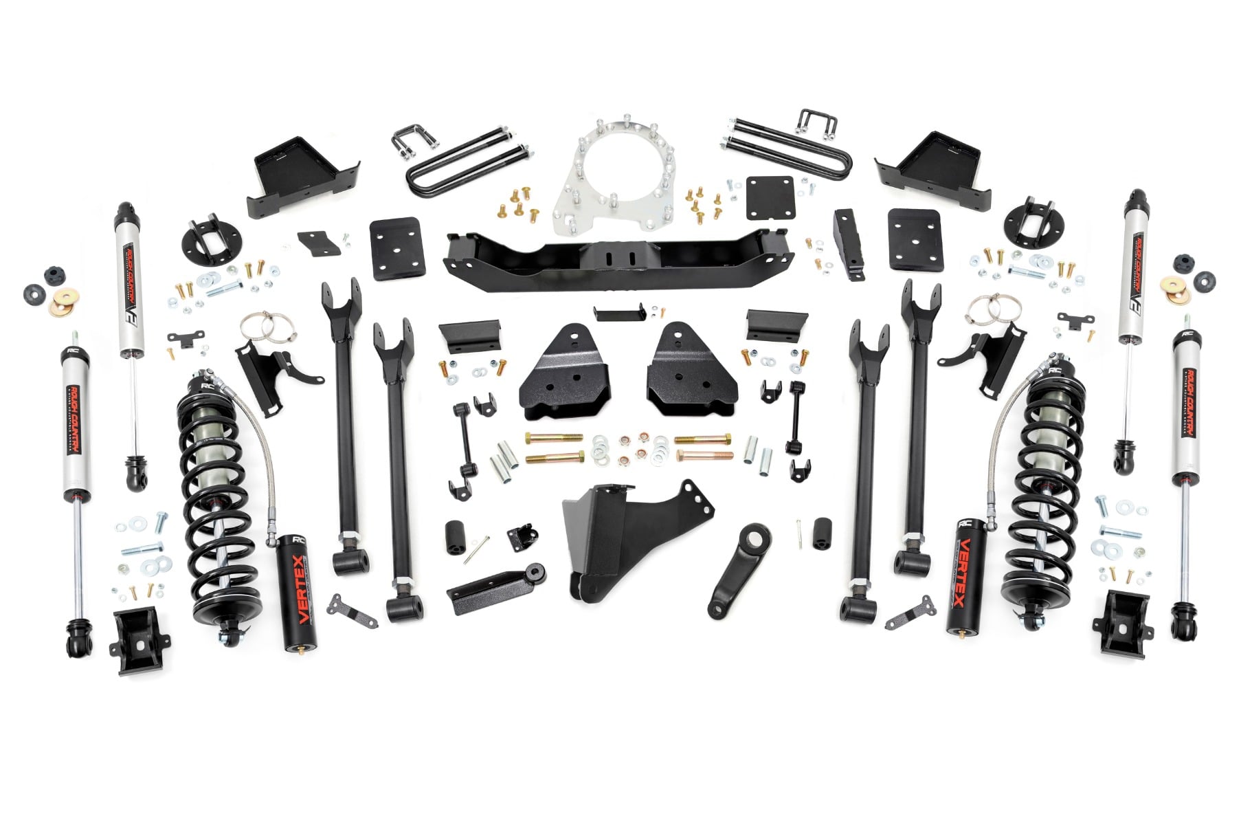 6-Inch Vertex Coilover Lift Kit for Ford Super Duty 4WD (2017–2022) with Control Arms, Rough Country 56056