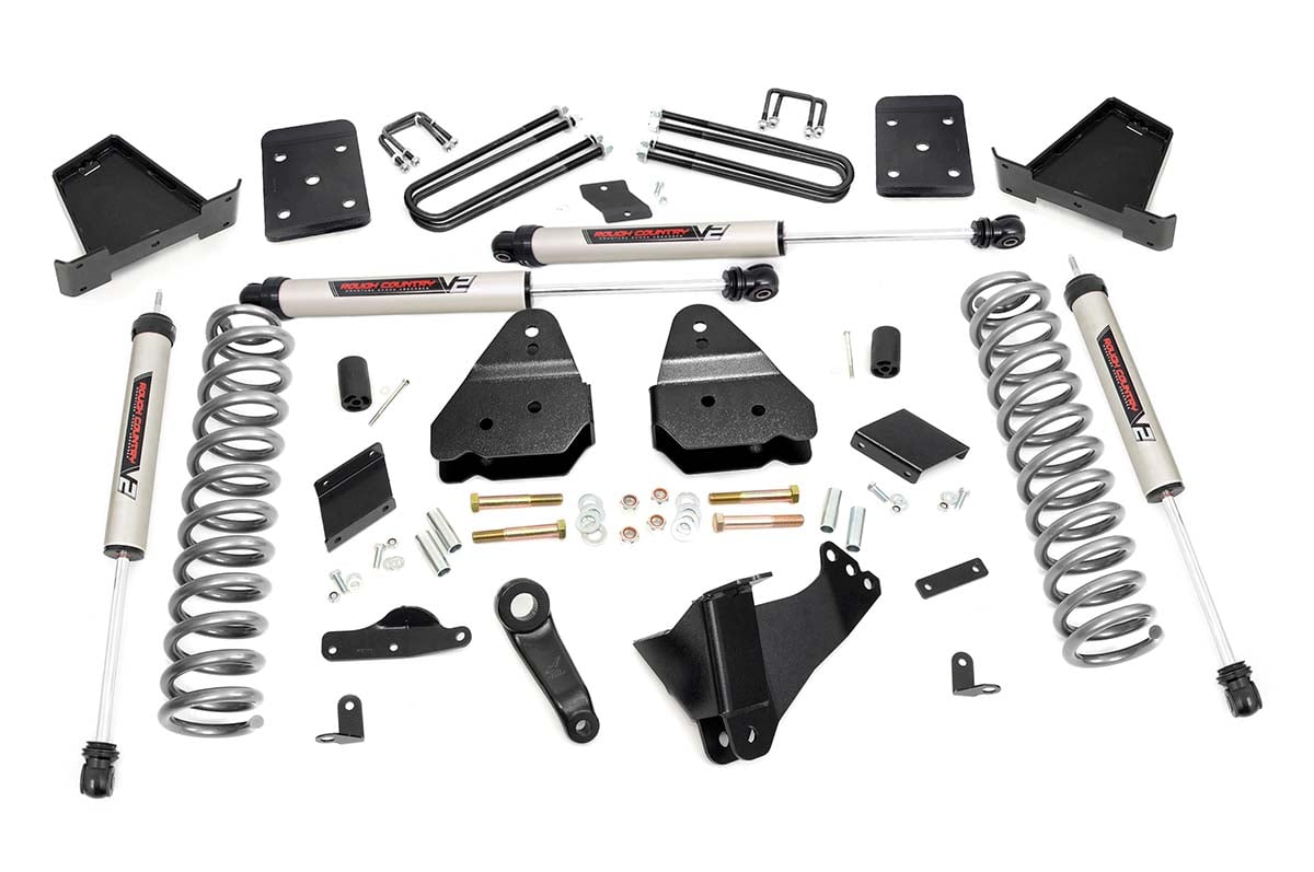 4.5-Inch Lift Kit with V2 Shocks for Ford F-250 4WD (2015–2016), Rough Country 56770