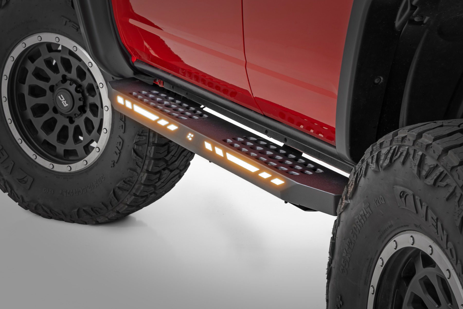 AC2 Running Boards with LED Lighting for 2021-2025 Ford Bronco 4WD, Rough Country 57004