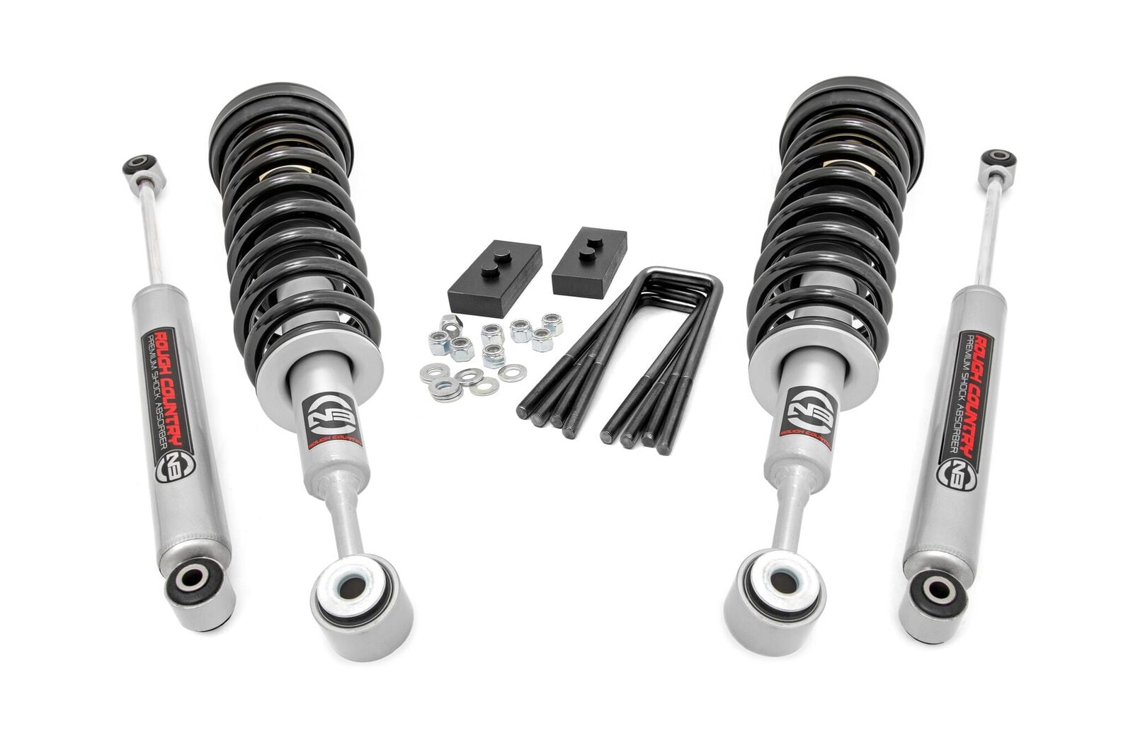 Rough Country 2.5-Inch Lift Kit with N3 Shocks for 2004-2008 Ford F-150 4WD