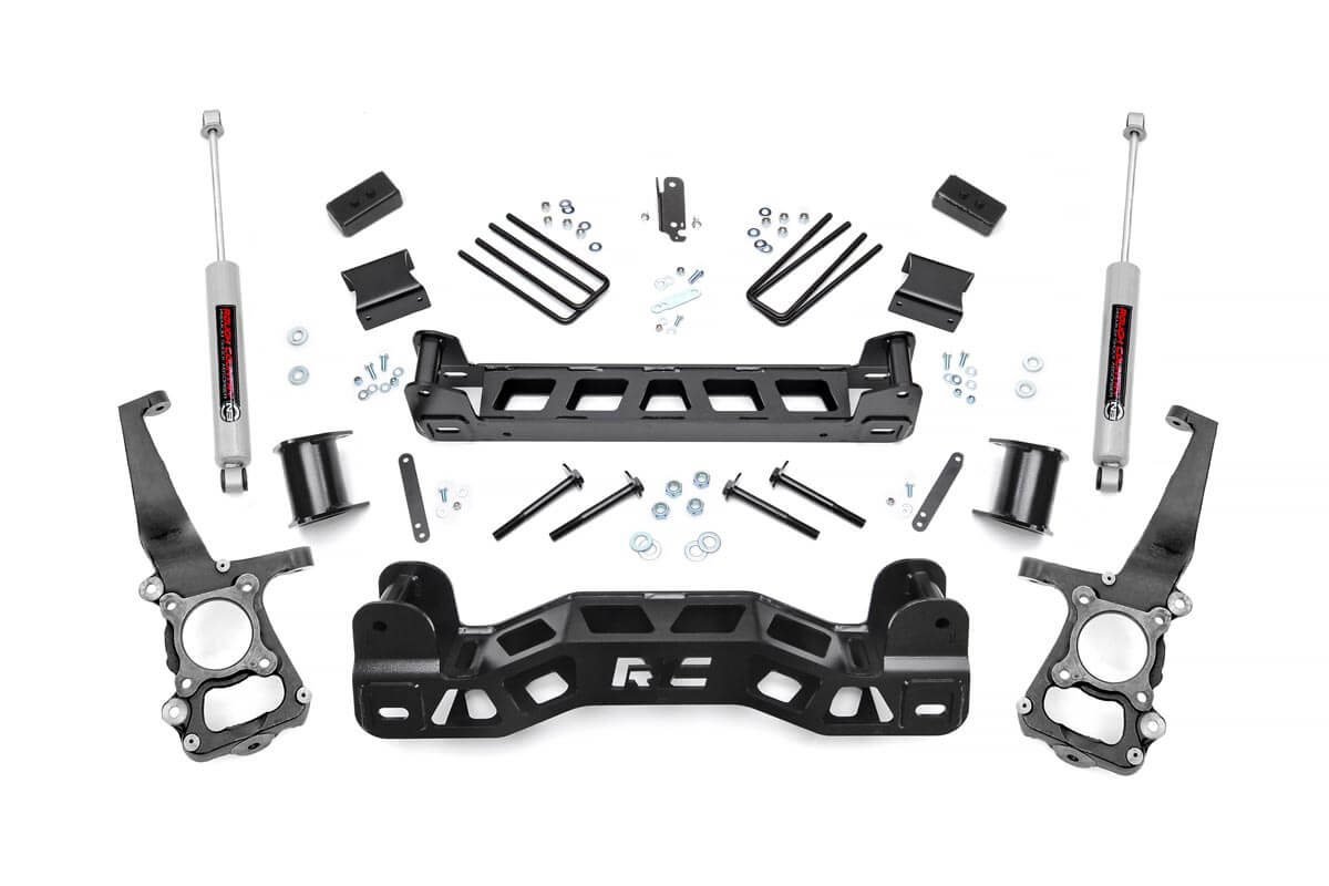 Rough Country 4-Inch Lift Kit with N3 Shocks for 2009-2010 Ford F-150 2WD