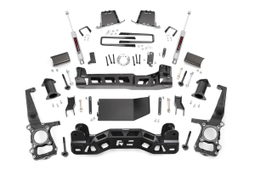6-Inch Lift Kit with N3 Shocks for Ford F-150 4WD (2011-2013) dimension diagram, Rough Country 57530