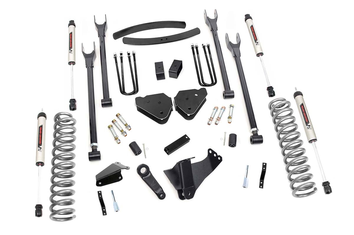 6-Inch Lift Kit with V2 Shocks for Ford Super Duty 4WD (2005–2007), Part 57970, Rough Country